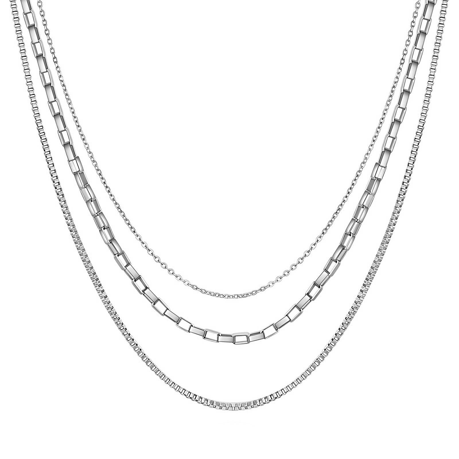 3 Layers Necklace, Stainless Steel