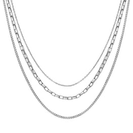 3 Layers Necklace, Stainless Steel