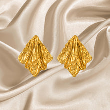 Earrings, 18K Gold Plated Steel