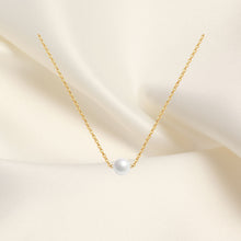 Pearl Necklace, 18K Gold Plated Steel