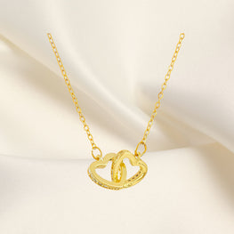 "Love Hearts" Necklace, 18K Gold Plated Steel