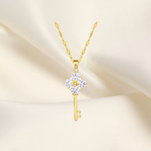 Key Necklace, 18K Gold Plated Steel