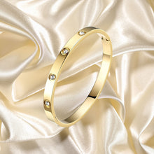 Bracelet, 18K Gold Plated Steel