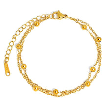 Bracelet, 18K Gold Plated Steel