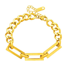 Bracelet, 18K Gold Plated Steel