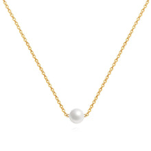 Pearl Necklace, 18K Gold Plated Steel