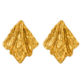 Earrings, 18K Gold Plated Steel